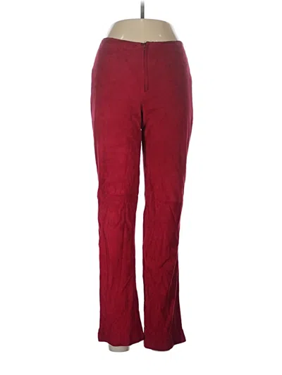 Pre-owned Nicole Miller Collection Casual Pants In Burgundy