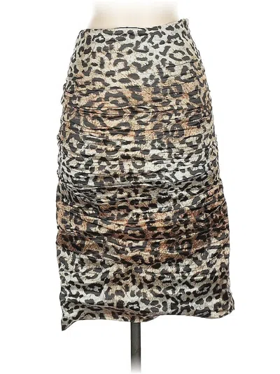 Pre-owned Nicole Miller Collection Casual Skirt In Brown