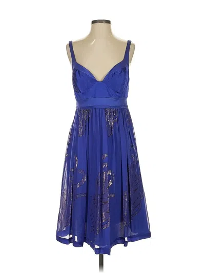 Pre-owned Nicole Miller Collection Cocktail Dress In Blue