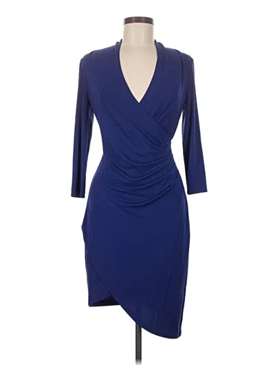 Pre-owned Nicole Miller Collection Cocktail Dress In Blue