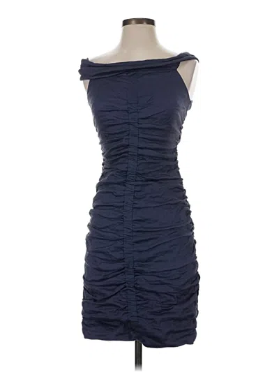 Pre-owned Nicole Miller Collection Cocktail Dress In Blue