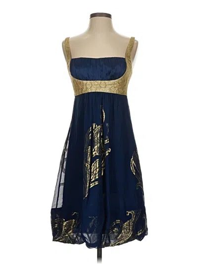 Pre-owned Nicole Miller Collection Cocktail Dress In Blue