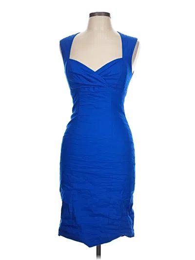 Pre-owned Nicole Miller Collection Cocktail Dress In Blue