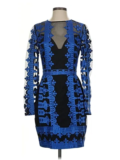 Pre-owned Nicole Miller Collection Cocktail Dress In Blue