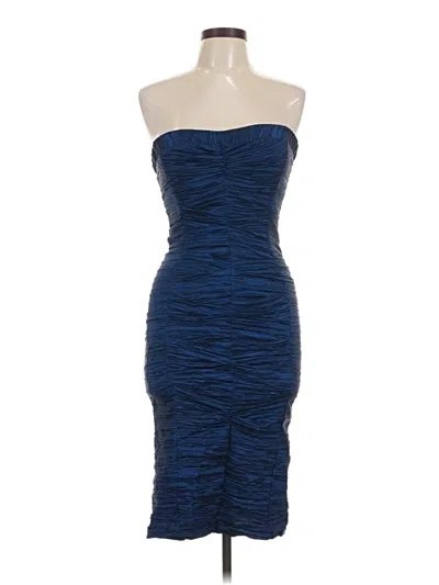 Pre-owned Nicole Miller Collection Cocktail Dress In Blue