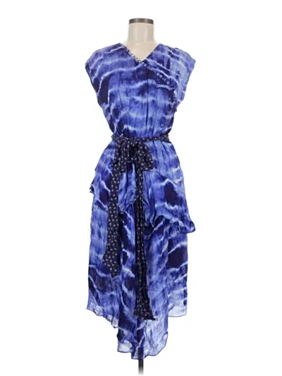 Pre-owned Nicole Miller Collection Cocktail Dress In Blue