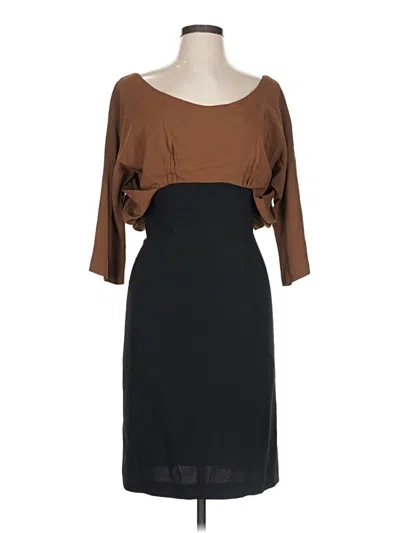 Pre-owned Nicole Miller Collection Cocktail Dress In Brown