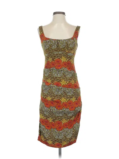 Pre-owned Nicole Miller Collection Cocktail Dress In Brown