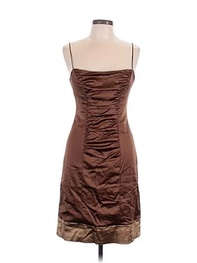 Pre-owned Nicole Miller Collection Cocktail Dress In Brown