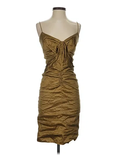 Pre-owned Nicole Miller Collection Cocktail Dress In Brown