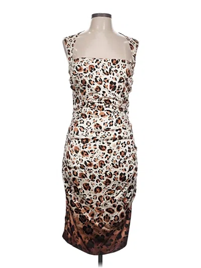 Pre-owned Nicole Miller Collection Cocktail Dress In Brown
