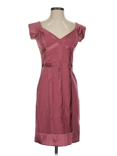 Pre-owned Nicole Miller Collection Cocktail Dress In Burgundy