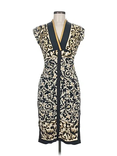 Pre-owned Nicole Miller Collection Cocktail Dress In Gold