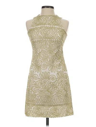 Pre-owned Nicole Miller Collection Cocktail Dress In Gold