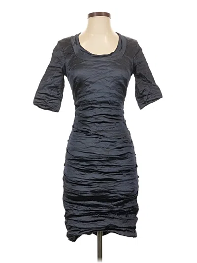 Pre-owned Nicole Miller Collection Cocktail Dress In Gray