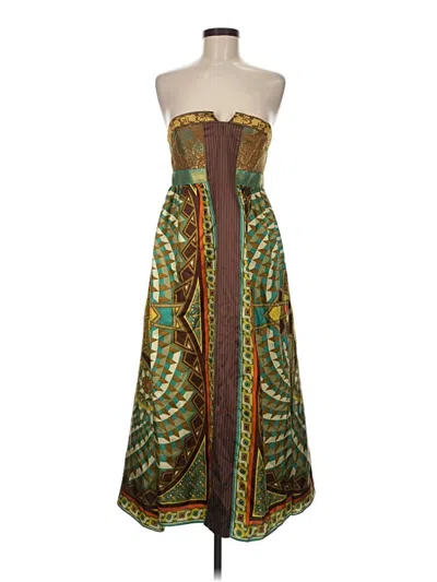 Pre-owned Nicole Miller Collection Cocktail Dress In Green