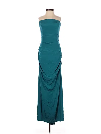 Pre-owned Nicole Miller Collection Cocktail Dress In Teal