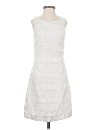Pre-owned Nicole Miller Collection Cocktail Dress In White