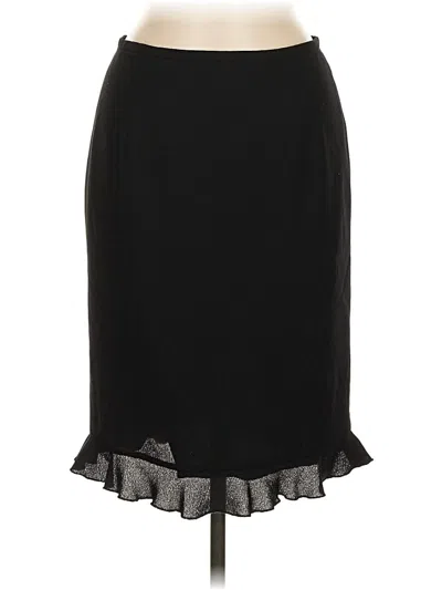 Pre-owned Nicole Miller Collection Formal Skirt In Black