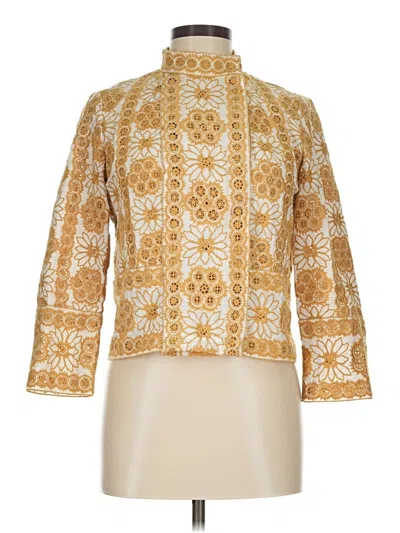 Pre-owned Nicole Miller Collection Kimono In Gold