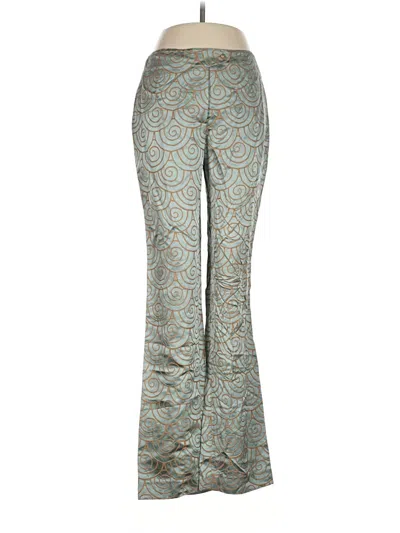 Pre-owned Nicole Miller Collection Yoga Pants In Silver