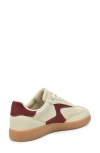 Nicole Miller Colorblock Low Top Sneaker In Burgundy Beige