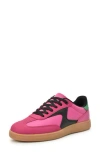 Nicole Miller Colorblock Low Top Sneaker In Fuchsia Black Green