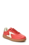 Nicole Miller Colorblock Low Top Sneaker In Red Spotted