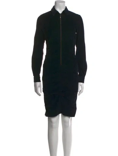 Pre-owned Nicole Miller Corduroy Mini Dress In Black