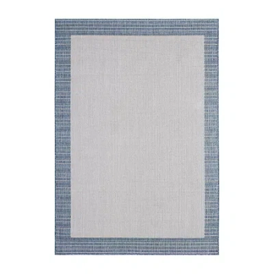 Nicole Miller Country Landry Bordered Outdoor Rectangular Area Rug In Gray