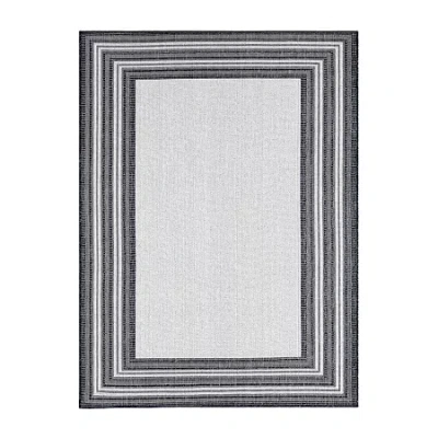 Nicole Miller Country Layla Bordered Outdoor Rectangular Area Rug In Gray