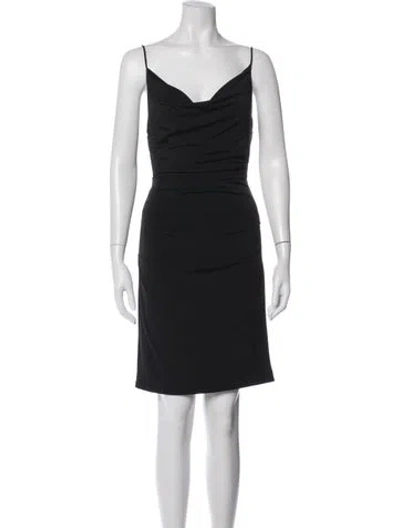 Pre-owned Nicole Miller Cowl Neck Mini Dress W/ Tags In Gray