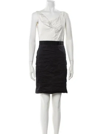 Pre-owned Nicole Miller Cowl Neck Mini Dress W/ Tags In Multi