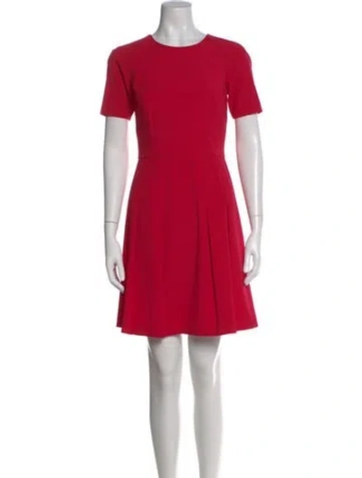 Pre-owned Nicole Miller Crew Neck Mini Dress In Pink