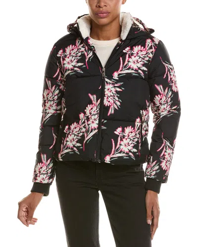 Nicole Miller Cropped Puffer Jacket In Black