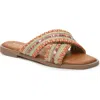 Nicole Miller Crossover Slide Sandal In Orange Multi