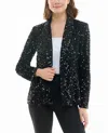 NICOLE MILLER DANI VELVET SEQUIN JACKET IN VERY BLACK
