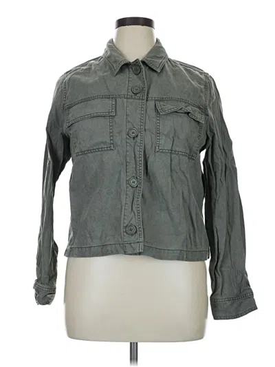 Pre-owned Nicole Miller Denim Jacket In Gray