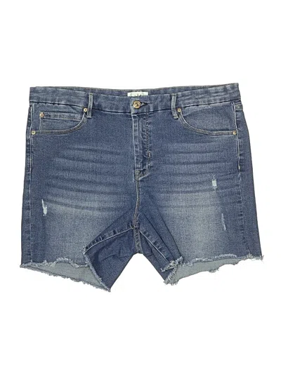 Pre-owned Nicole Miller Denim Shorts In Blue