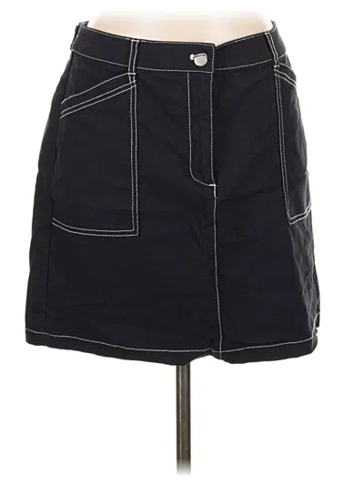 Pre-owned Nicole Miller Denim Skirt In Black