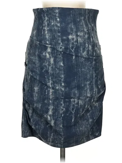Pre-owned Nicole Miller Denim Skirt In Blue