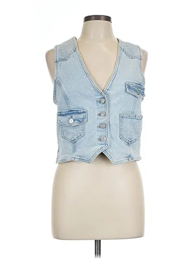 Pre-owned Nicole Miller Denim Vest In Blue