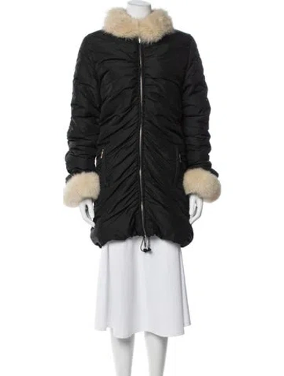 Pre-owned Nicole Miller Down Coat In Black