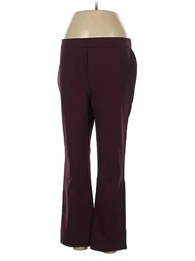 Pre-owned Nicole Miller Dress Pants In Burgundy