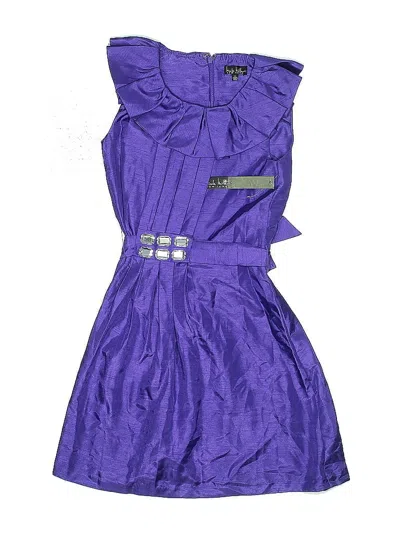Pre-owned Nicole Miller Kids' Dress In Purple