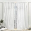 Nicole Miller Dunbar Rod Pocket Light-filtering Set Of 2 Curtain Panel In White