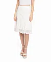 Nicole Miller Embellished Eyelet Mini Skirt In White In White