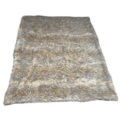 Pre-owned Nicole Miller Faux Fur Accent Throw Home In Gray