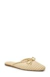 Nicole Miller Flatty Woven Mule In Beige