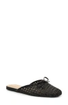 Nicole Miller Flatty Woven Mule In Black